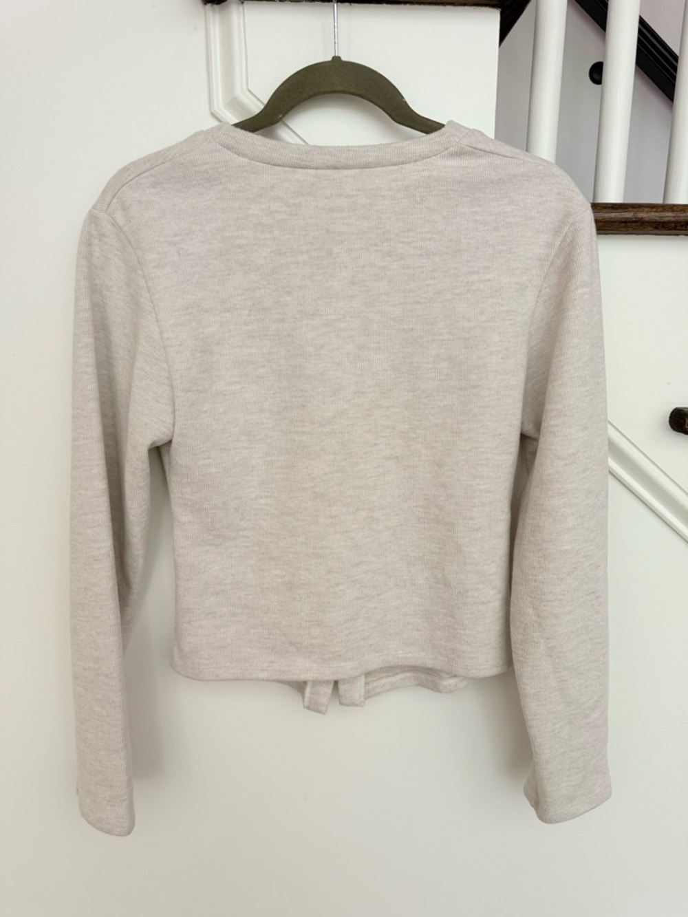 Zara Soft Button Beige Cardigan Gold Buttons - size medium - Picture 9 of 10